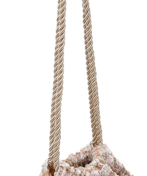 earth music&ecology（アースミュージックアンドエコロジー）の「フリルツイード巾着バッグ（エコバッグ/サブバッグ・レディース・マルチ/ピンクベージュ・FREE）」の9枚目の写真