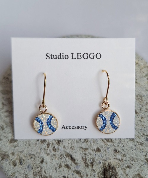 CERCA（チェルカ）の「Studio  LEGGO/野球ボールピアス（ピアス（両耳用）・レディース・A/B/C/D/E/F・FREE）」の8枚目の写真