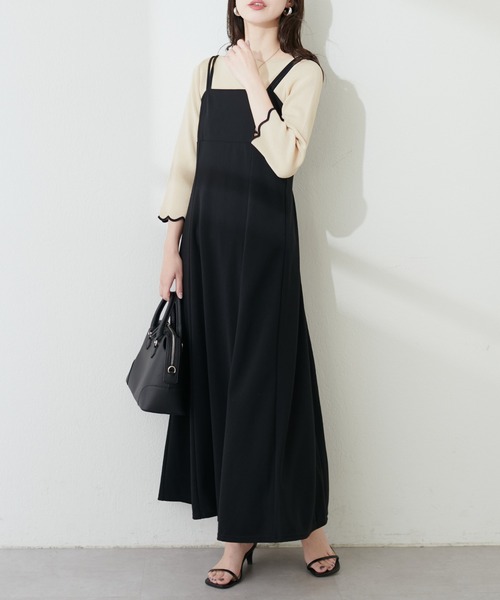 natural couture(ナチュラルクチュール)の「袖口配色スカラップ強撚ニット(7分袖)(ニット/セーター・レディース・ミント/ラベンダー/ネイビー/その他1/ライトベージュ/オフホワイト・FREE)」の15枚目の写真
