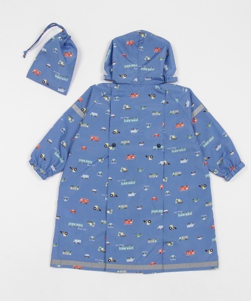 kladskap（クレードスコープ）の「総柄レインコート（レインコート/ポンチョ・キッズ・イエロー/ブルーグレー・L/M）」の4枚目の写真