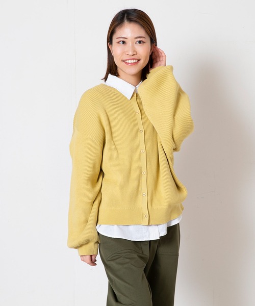fort point（フォーポイント）の「【FORT POINT/フォートポイント】2WAYドルマンカーディガン（カーディガン/ボレロ・レディース・オフホワイト/クリアブルー/イエロー/ネイビー・MEDIUM）」の4枚目の写真