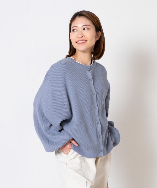 fort point（フォーポイント）の「【FORT POINT/フォートポイント】2WAYドルマンカーディガン（カーディガン/ボレロ・レディース・オフホワイト/クリアブルー/イエロー/ネイビー・MEDIUM）」の3枚目の写真