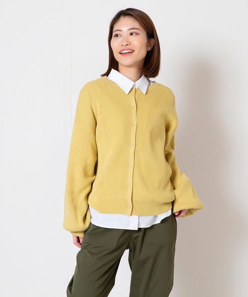 fort point（フォーポイント）の「【FORT POINT/フォートポイント】2WAYドルマンカーディガン（カーディガン/ボレロ・レディース・オフホワイト/クリアブルー/イエロー/ネイビー・MEDIUM）」の21枚目の写真