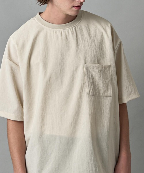 SLICK（スリック）の「エバレットサイドスリットTシャツ（Tシャツ/カットソー・メンズ・ネイビー/ブラック/アイボリー・3/2/1）」の7枚目の写真