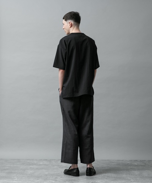 cantate 25ss ウールTシャツ チャコール 48　新品未使用品 セール】【ACTIVE SECT】《限定展開》ハイゲージスムースTシャツ