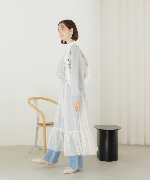 flower（フラワー）の「ドロップリボンピアス（ピアス（片耳用）・レディース・ホワイト・FREE）」の7枚目の写真