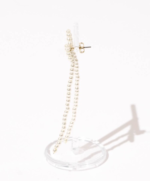 flower（フラワー）の「ドロップリボンピアス（ピアス（片耳用）・レディース・ホワイト・FREE）」の9枚目の写真