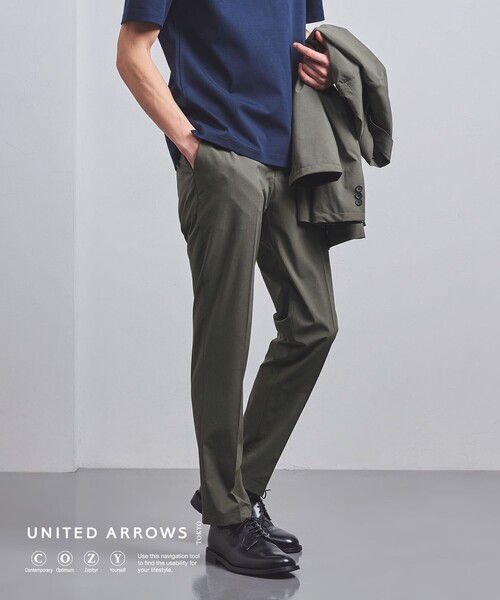 UNITED ARROWS（ユナイテッドアローズ）の「PERTEX/ノープリーツパンツ COZY -ウォッシャブル・ストレッチ-（スラックス・メンズ・グレー/オリーブ/ネイビー・S/M/L/XL/XXL）」の2枚目の写真