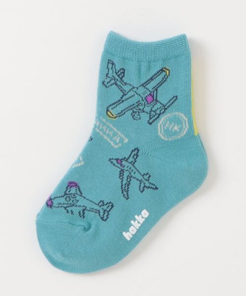HAKKA BABY（ハッカベビー）の「[ベビー]スカイトリップ柄ソックス（ソックス/靴下・キッズ・ブルー/ベージュ・S/M）」の2枚目の写真