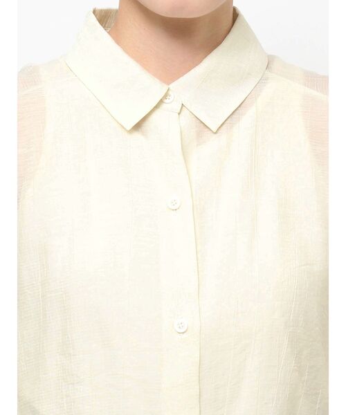 LAGUNAMOON（ラグナムーン）の「ギャザークロップドシャツ（シャツ/ブラウス・レディース・ブラック/ホワイト・FREE）」の6枚目の写真