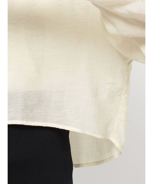 LAGUNAMOON（ラグナムーン）の「ギャザークロップドシャツ（シャツ/ブラウス・レディース・ブラック/ホワイト・FREE）」の8枚目の写真