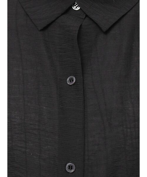 LAGUNAMOON（ラグナムーン）の「ギャザークロップドシャツ（シャツ/ブラウス・レディース・ブラック/ホワイト・FREE）」の11枚目の写真