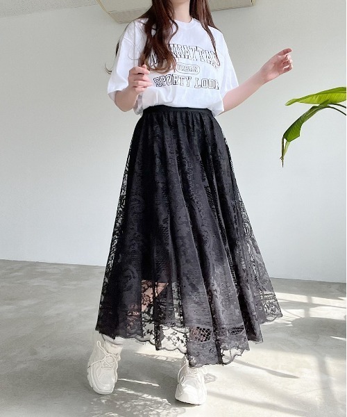 Nana（ナナ）の「レースフレアスカート（スカート・レディース・ブラック・FREE）」の11枚目の写真