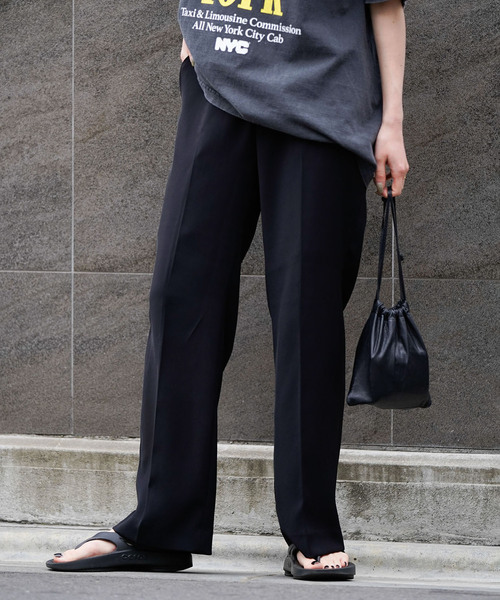 OUTDOOR PRODUCTS（アウトドアプロダクツ）の「センタープレス イージースラックス（スラックス・レディース・グレー/ブラック/ピンク系その他・36/38/40）」の4枚目の写真