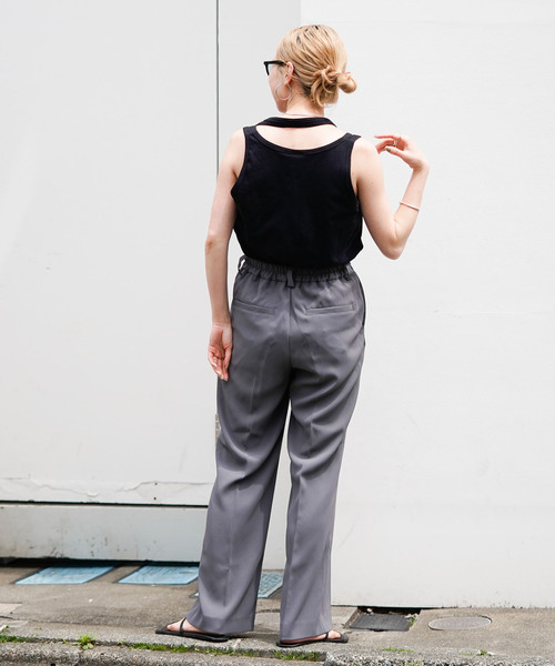 OUTDOOR PRODUCTS（アウトドアプロダクツ）の「センタープレス イージースラックス（スラックス・レディース・グレー/ブラック/ピンク系その他・36/38/40）」の18枚目の写真