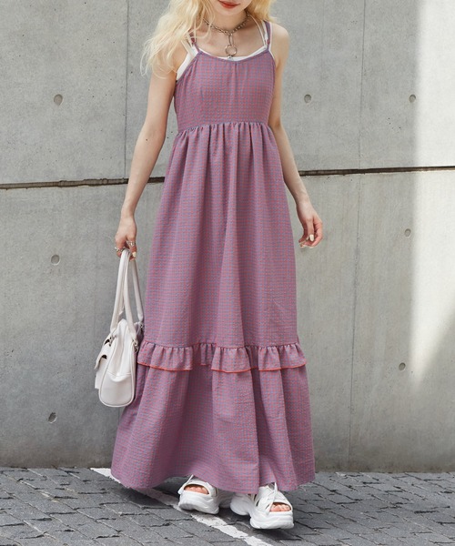 w closet（ダブルクローゼット）の「ギンガムチェックワンピース