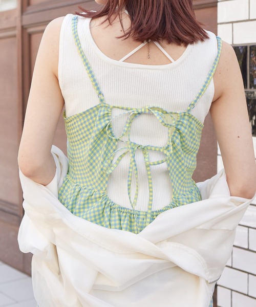 w closet（ダブルクローゼット）の「ギンガムチェックワンピース