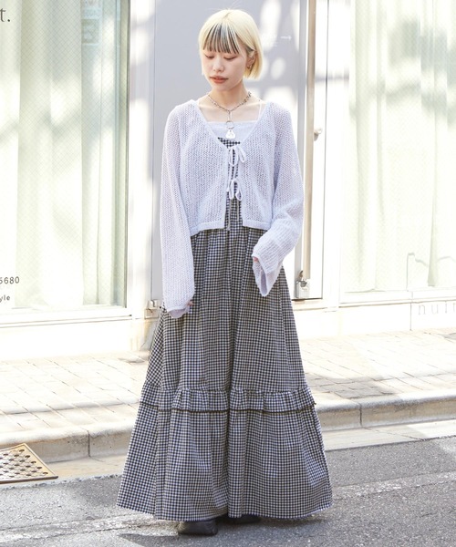 w closet（ダブルクローゼット）の「ギンガムチェックワンピース