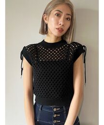 EMODA | 【WEB限定】ポイントリボンクロシェトップ(タンクトップ)