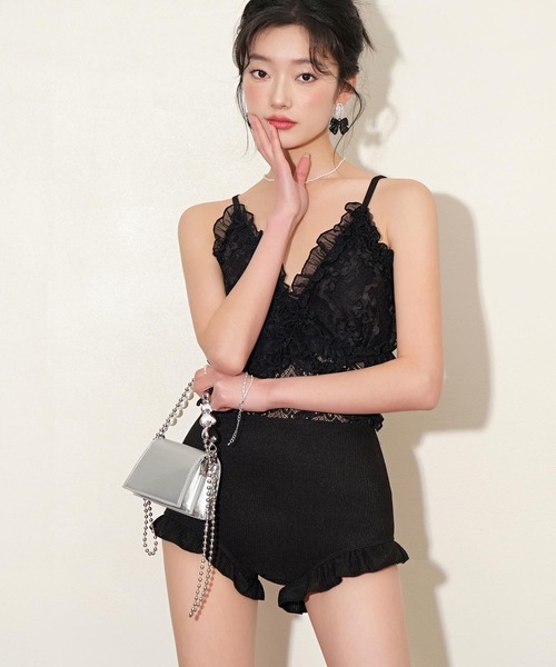 【セール】ボレロ付き バックシャン フリル×レース ワンピース水着 セットアップ（水着）｜OSYAREVO（オシャレボ）