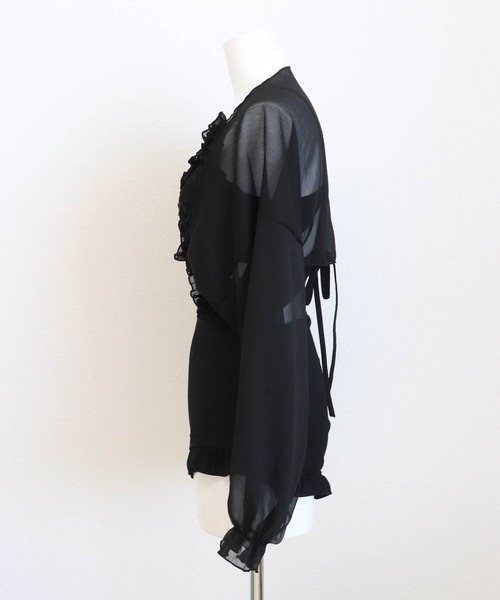 【セール】ボレロ付き バックシャン フリル×レース ワンピース水着 セットアップ（水着）｜OSYAREVO（オシャレボ）