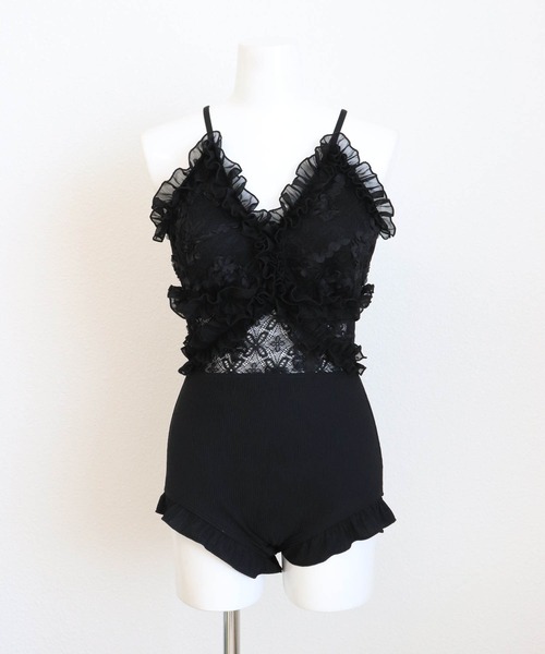 【セール】ボレロ付き バックシャン フリル×レース ワンピース水着 セットアップ（水着）｜OSYAREVO（オシャレボ）