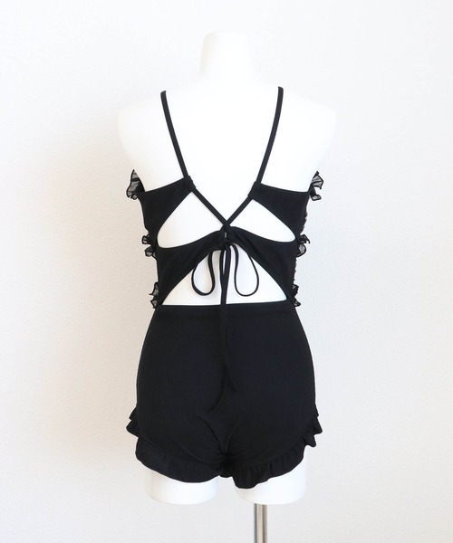 【セール】ボレロ付き バックシャン フリル×レース ワンピース水着 セットアップ（水着）｜OSYAREVO（オシャレボ）