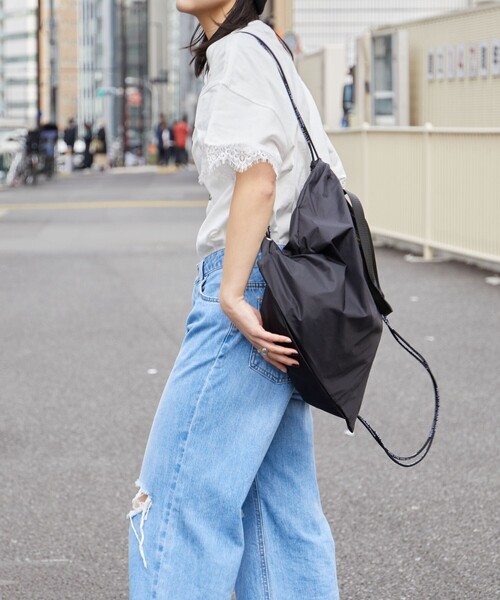 PUBLUX(パブリュクス)の「PENDLETON × PUBLUX/ペンドルトン 別注 2WAY リップストップ ナップザック 限定展開(バックパック/リュック・レディース・オリーブ/グレー/ブラック・ONE SIZE)」の13枚目の写真