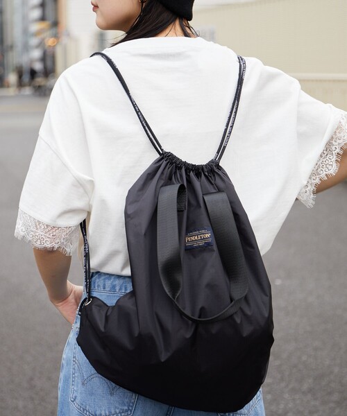 PUBLUX(パブリュクス)の「PENDLETON × PUBLUX/ペンドルトン 別注 2WAY リップストップ ナップザック 限定展開(バックパック/リュック・レディース・オリーブ/グレー/ブラック・ONE SIZE)」の17枚目の写真