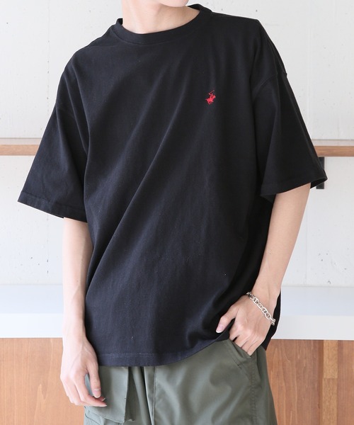 BEVERLY HILLS POLO CLUB（ビバリーヒルズポロクラブ）の「ワンポイントロゴ刺繍【BEVERLY HILLS POLO CLUB】クルーネックビンテージポニーTシャツ 半袖 4222-4752（Tシャツ/カットソー・レディース・ブラック/ブルー/オフホワイト/バーガンディー・L/M/XL）」の17枚目の写真