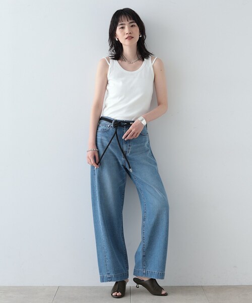 GALLEST（ギャレスト）の「◆ストラップリブタンクトップ（タンクトップ・レディース・ホワイト系/ブラック/ボルドー・38）」の14枚目の写真