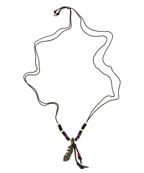 WEGO（ウィゴー）の「WEGO/ フェザービーズネックレス（ネックレス・メンズ・ターコイズブルー/レッド・FREE）」の3枚目の写真