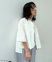 y/m | ブロードハーフスリーブクロップドシャツ(シャツ/ブラウス)