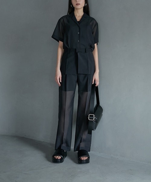 LE CIEL BLEU（ルシェルブルー）の「シアーコンボストレートパンツ