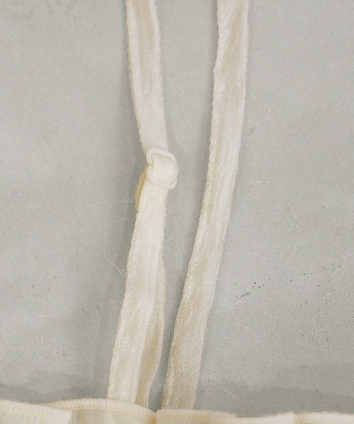 tiptop（ティップトップ）の「シアー2wayフリルビスチェ（キャミソール・レディース・オレンジ/アイボリー/ブラック・FREE）」の11枚目の写真