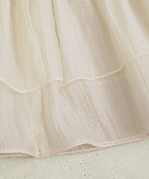 tiptop（ティップトップ）の「シアー2wayフリルビスチェ（キャミソール・レディース・オレンジ/アイボリー/ブラック・FREE）」の12枚目の写真