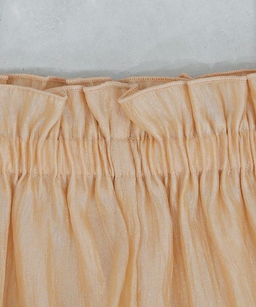 tiptop（ティップトップ）の「シアー2wayフリルビスチェ（キャミソール・レディース・オレンジ/アイボリー/ブラック・FREE）」の7枚目の写真