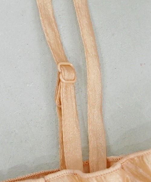 tiptop（ティップトップ）の「シアー2wayフリルビスチェ（キャミソール・レディース・オレンジ/アイボリー/ブラック・FREE）」の5枚目の写真