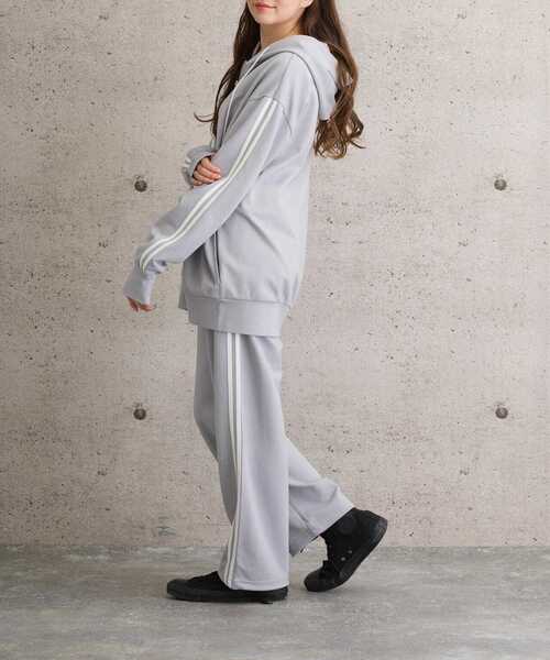 NORA（ノラ）の「NORA/ノラ/ジャージラインパンツ（その他パンツ・レディース・チャコールグレー/ホワイト/グレー系その他3・L/M/XL）」の6枚目の写真