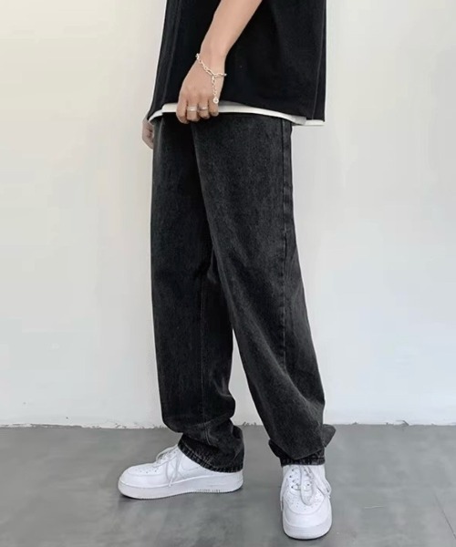 セール】ヴィンテージライクルーズストレートデニムパンツ（デニム