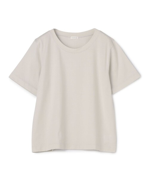 GALERIE VIE(ギャルリー ヴィー)の「ファインコットン クルーネックTシャツ(Tシャツ/カットソー・レディース・ホワイト/ネイビー/ライトグレー/ブラック/グレー・FREE)」の3枚目の写真