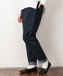 LARU（ラルー）の「ウエストゴム テーパード デニムパンツ（デニムパンツ）」
