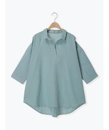 Samansa Mos2 | 後ろ開き七分袖スキッパーチュニック(チュニック)