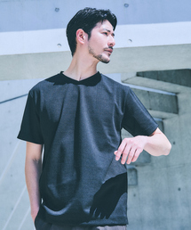 ABAHOUSE GRAY | 【チェック柄】ジャガード Vネック 半袖 Tシャツ(Tシャツ/カットソー)