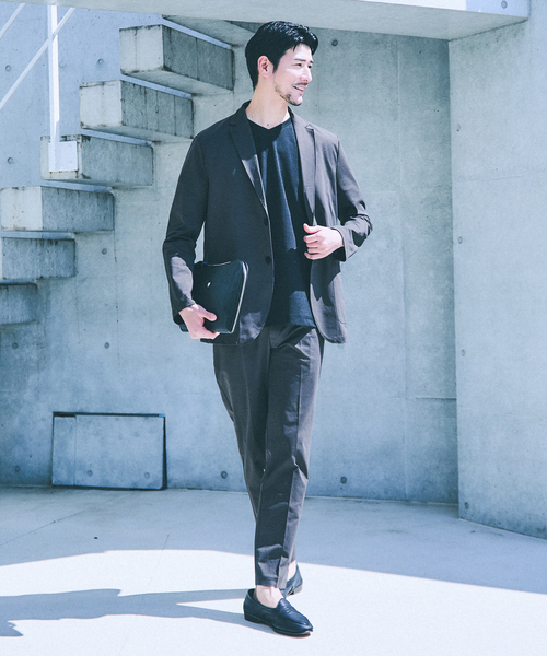 ABAHOUSE GRAY（アバハウスグレイ）の「【チェック柄】ジャガード Vネック 半袖 Tシャツ（Tシャツ/カットソー・メンズ・ブラック/ホワイト/サックスブルー/ネイビー/グレイッシュベージュ/チャコールグレー・48/46）」の17枚目の写真