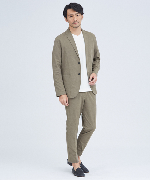 ABAHOUSE GRAY（アバハウスグレイ）の「【チェック柄】ジャガード Vネック 半袖 Tシャツ（Tシャツ/カットソー・メンズ・ブラック/ホワイト/サックスブルー/ネイビー/グレイッシュベージュ/チャコールグレー・48/46）」の22枚目の写真