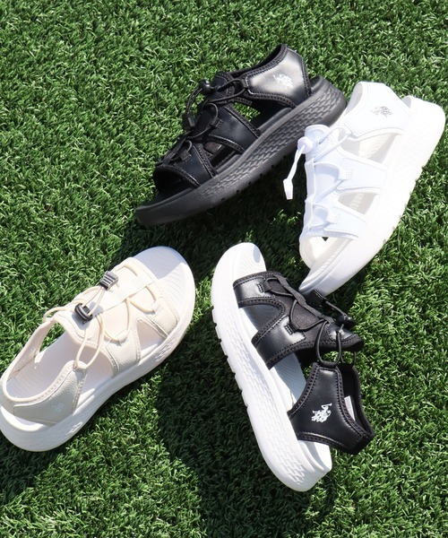 U.S. POLO ASSN.（ユーエスポロアッスン）の「【U.S. POLO ASSN./ユーエスポロアッスン】軽量 ワンポイント スポーツサンダル（サンダル・レディース・ホワイト/ブラック/ベージュ・22.0cm/23.0cm/24.0cm/23.5cm/24.5cm/25.0cm）」の11枚目の写真