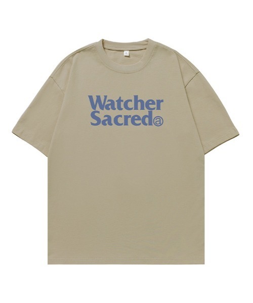 Ressaca(レサーカ)の「オーバーサイズTシャツ レトロレターロゴプリント(Tシャツ/カットソー・メンズ・カーキ/サックスブルー/ブラウン/ピンク/ホワイト/ベージュ/チャコール・M/L/XL/XXL)」の5枚目の写真
