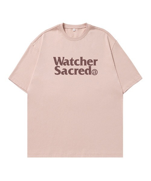 Ressaca(レサーカ)の「オーバーサイズTシャツ レトロレターロゴプリント(Tシャツ/カットソー・メンズ・カーキ/サックスブルー/ブラウン/ピンク/ホワイト/ベージュ/チャコール・M/L/XL/XXL)」の21枚目の写真