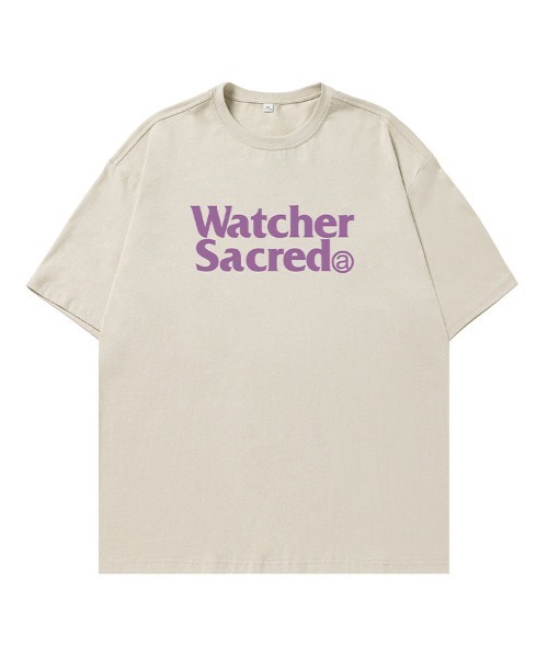 Ressaca(レサーカ)の「オーバーサイズTシャツ レトロレターロゴプリント(Tシャツ/カットソー・メンズ・カーキ/サックスブルー/ブラウン/ピンク/ホワイト/ベージュ/チャコール・M/L/XL/XXL)」の19枚目の写真